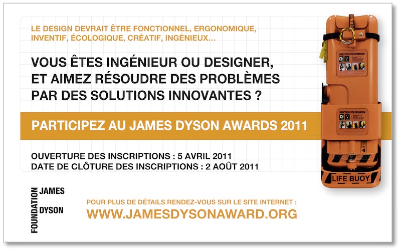 James Dyson Award 2011 – c’est parti !